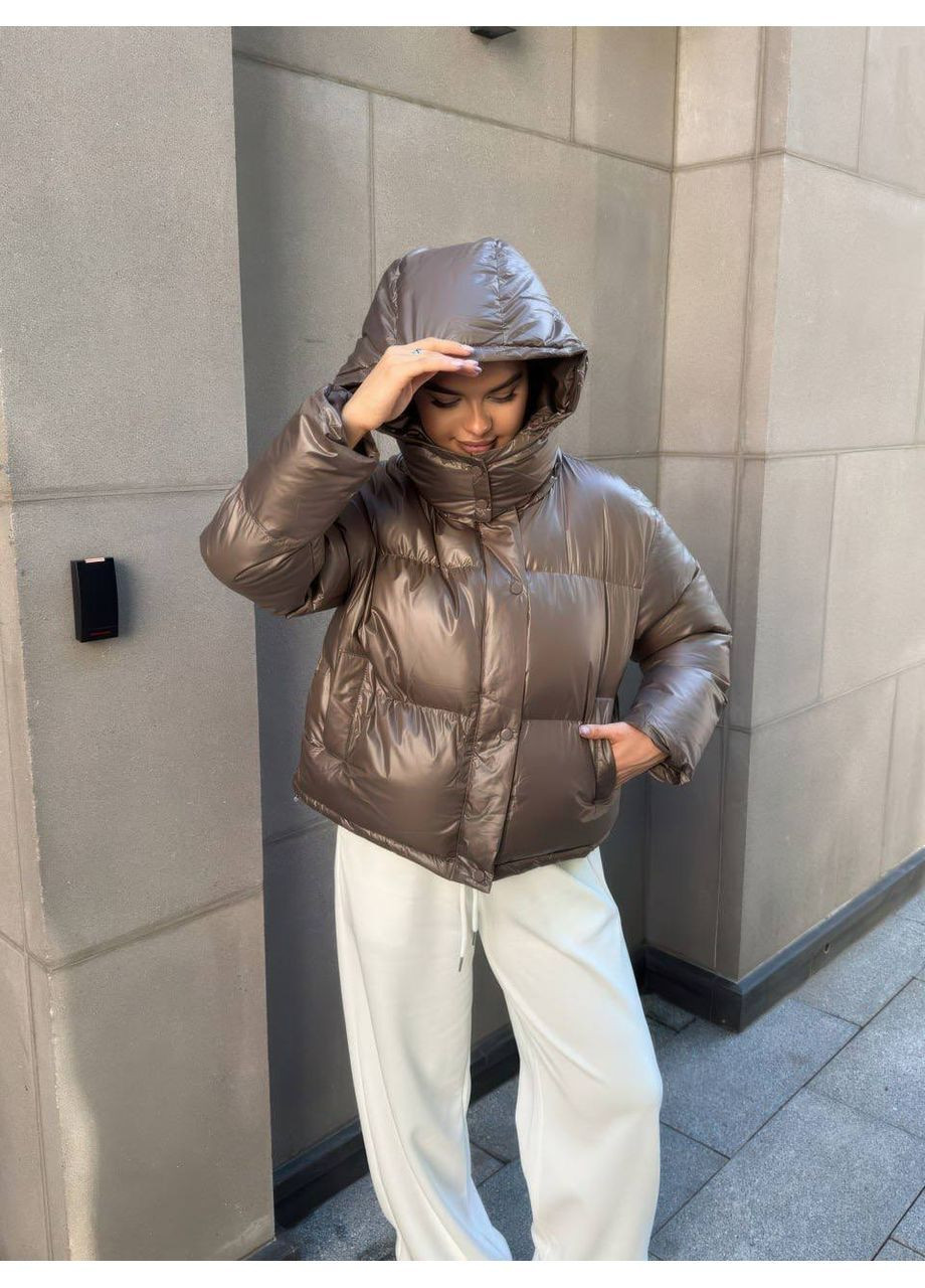 Коричнева демісезонна куртка жіноча KaraMix