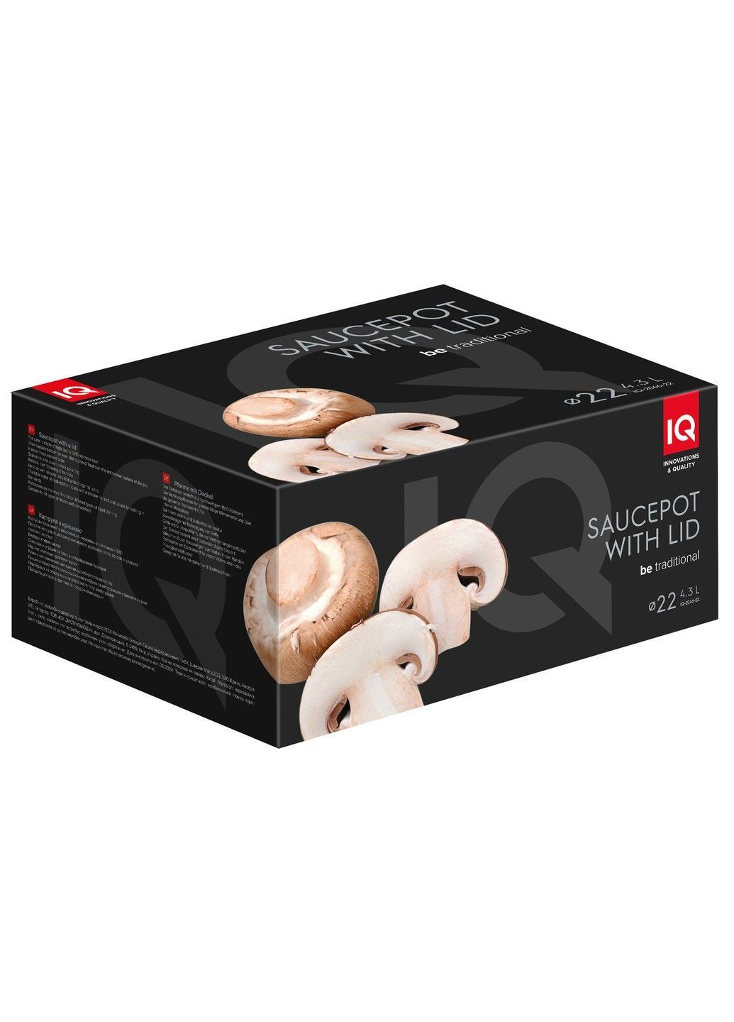 Каструля Be Traditional 22 см (4.3 л) з кришкою (-2046-22) IQ (365276737)