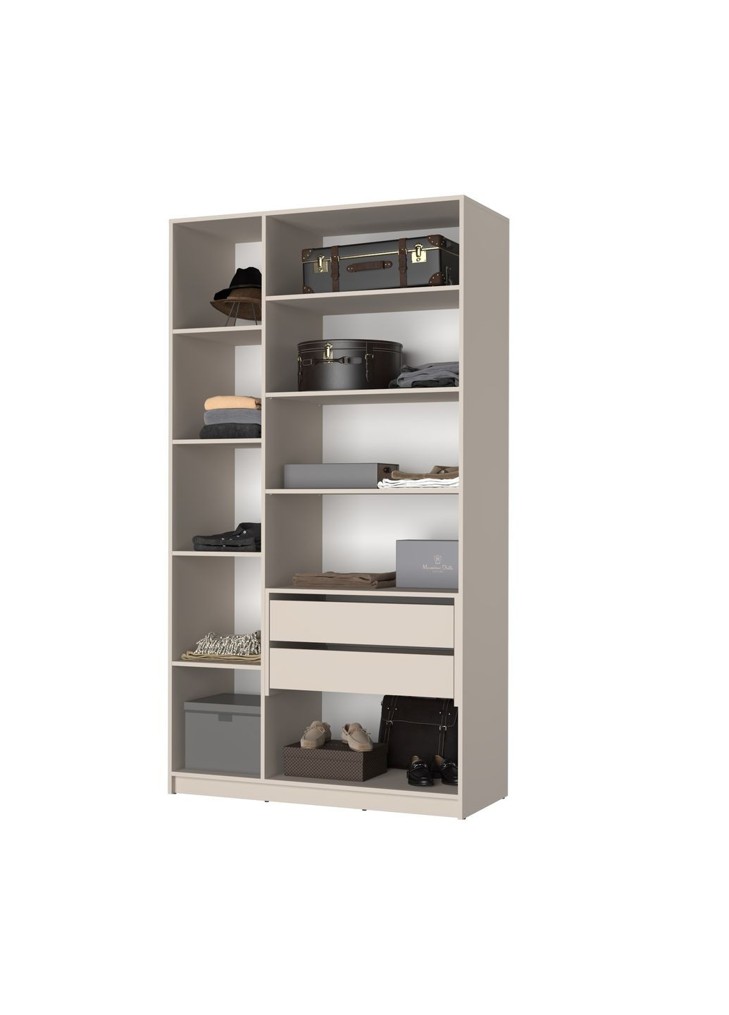 Шафа 3-дверна Оскар ДСП BG, блок шухляд+полиці 120x52x220 см (MBS-4577) MebelStar (366427443)