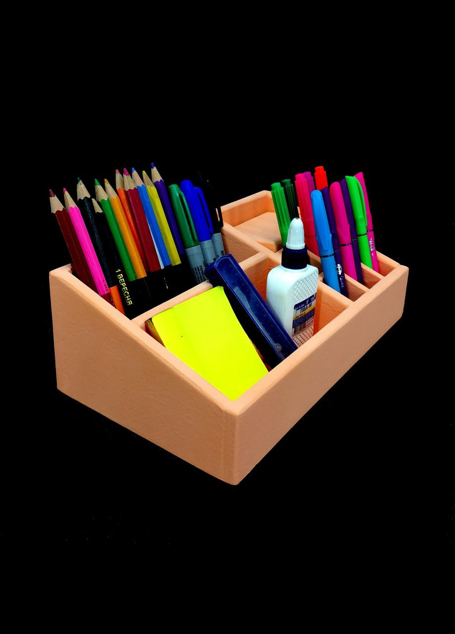 Органайзер настільний з дерева Левитон грейпфрут (КНЦ-008954) No Brand (328230258)