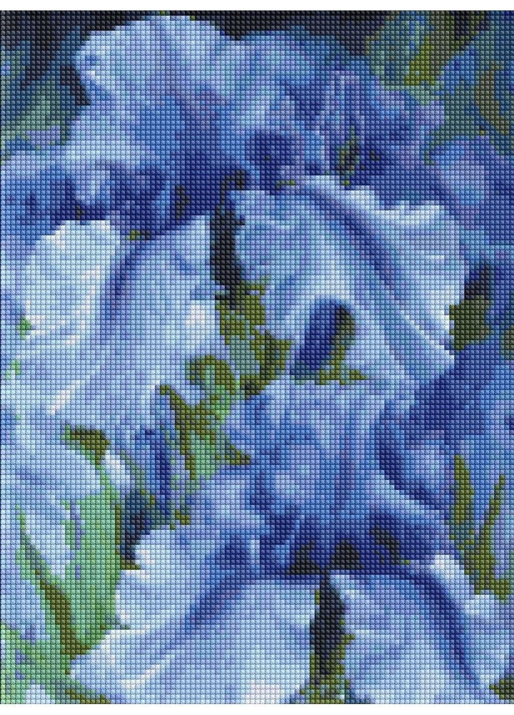 Алмазна мозаїка вишивка Блакитні іриси Юлія Томеско на підрамнику повна викладка 5d 30х40 см No Brand (332208353)