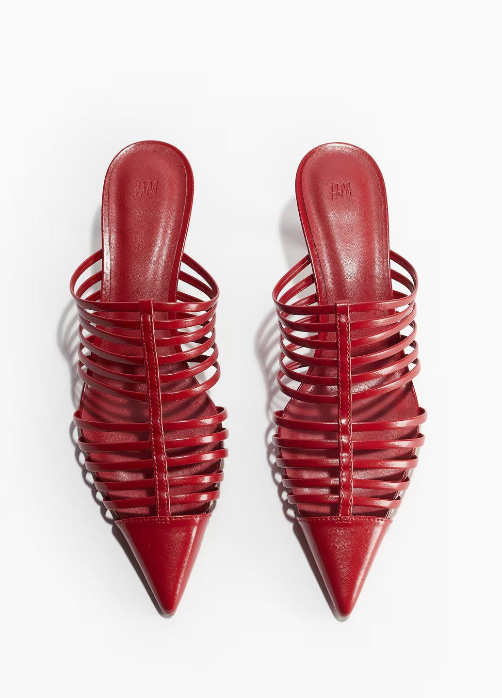 Красные мюли H&M