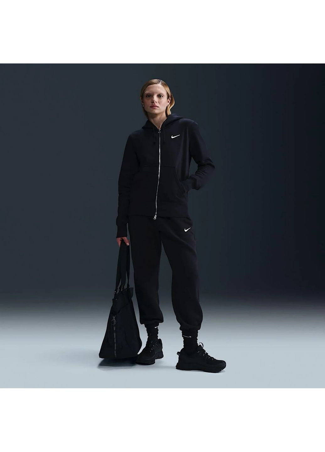 Толстовка жіноча Sportswear Phoenix Fleece Black Nike (365963414)