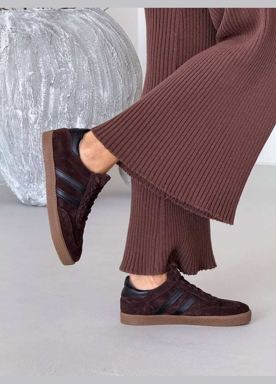 Темно-коричневі кеди No Brand