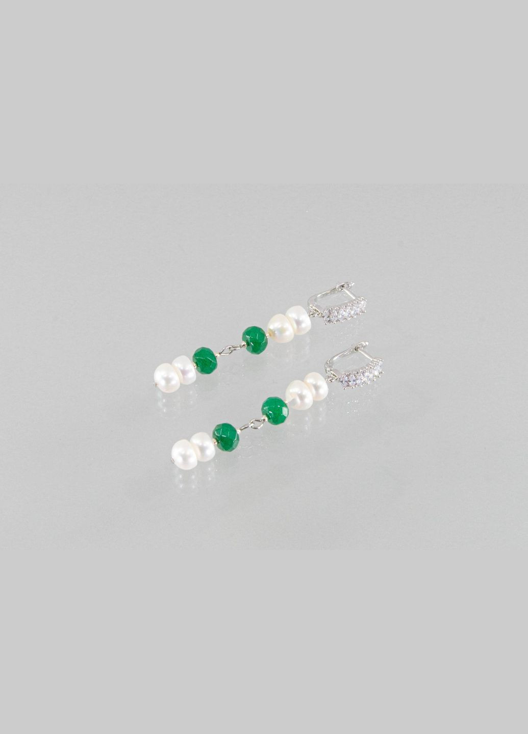 Эксклюзивные серьги "Ариадна", Жемчуг рондель, Хризопраз рондель 13.10.12.030 Fursa fashion (315591583)