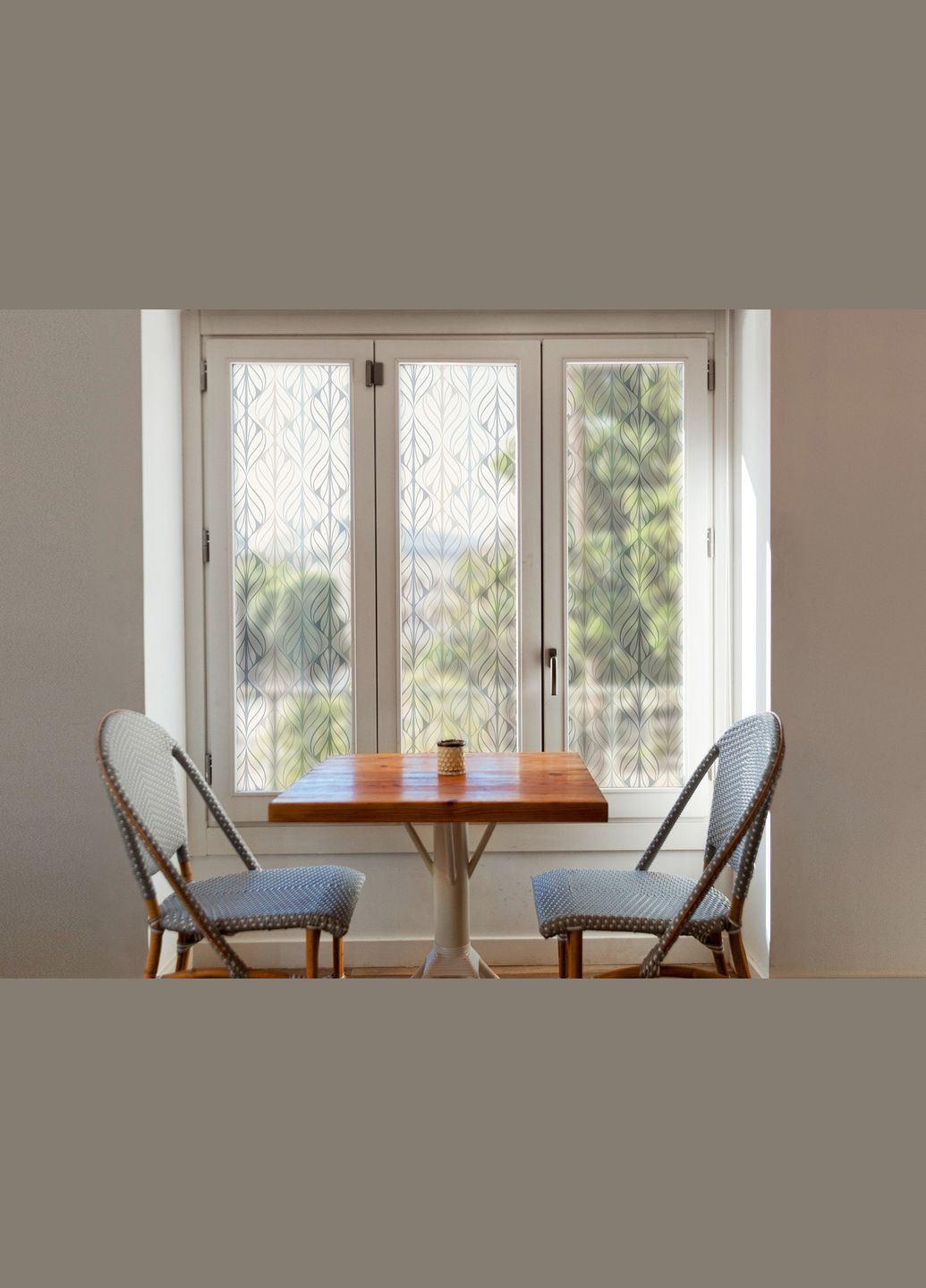 Антиблікова плівка на вікна Орнамент самоклейка на скло двері душову кабіну шафи купе 1 метр погонний Zatarga (324218686)