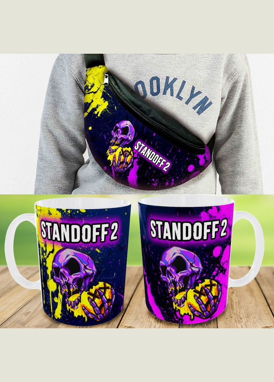 Подарочный набор:Сумка-бананка+ Кружка стендофф2 "Standoff 2" детский,для мальчика (0190) No Brand (306438294)