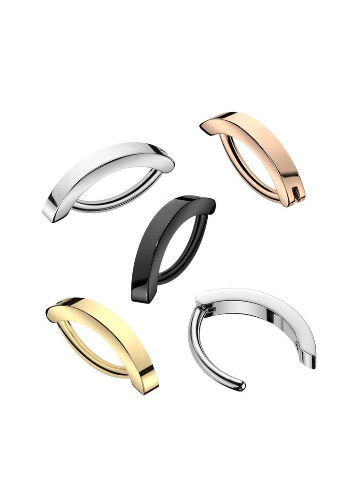 Сережки клікер зі сталі RHN01-1410-ST для зимового пірсингу в пупок (Штанга: 10мм; Колір: Сріблястий) Spikes (333698458)