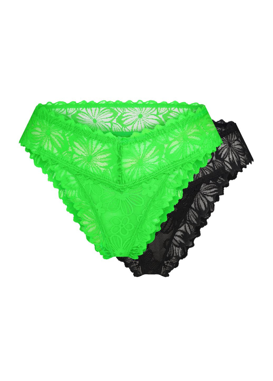 Трусики танга Кружевные SLZ27802005 зелёный, чёрный Brabrabra Мереживки (345122990)