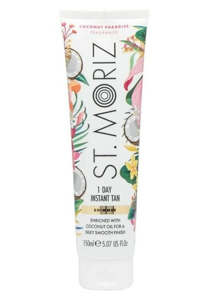 Бронзатор с легким эффектом загара St Moriz Shimmer 1 Day Tan Coconut Paradise 150 мл St.Moriz (323230265)