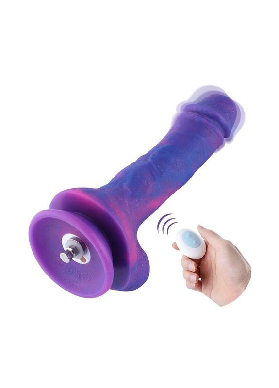 Фалоімітатор 8.2″ з вібрацією для секс-машин Purple Silicone Dildo with Vibe, знімний конект Hismith (296627218)