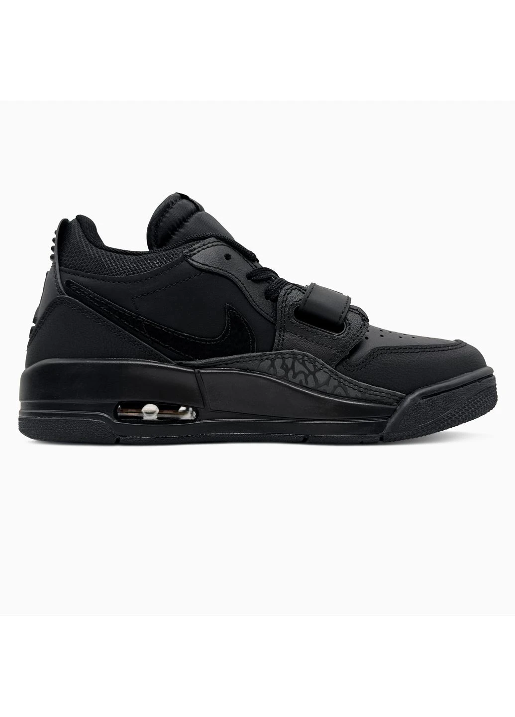Черные демисезонные кроссовки мужские nike air jordan legacy 312 low black | найк аир джордан легаси черные No Brand