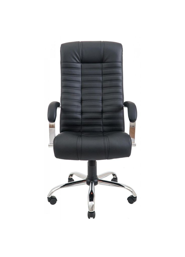 Офисное кресло Атлант Хром П1 M-2 Кожа Люкс комбо Черная (m484362) Richman Атлант Хром П1 M-2 (Anyfix) Шкіра Люкс комбо Чорна (366568352)