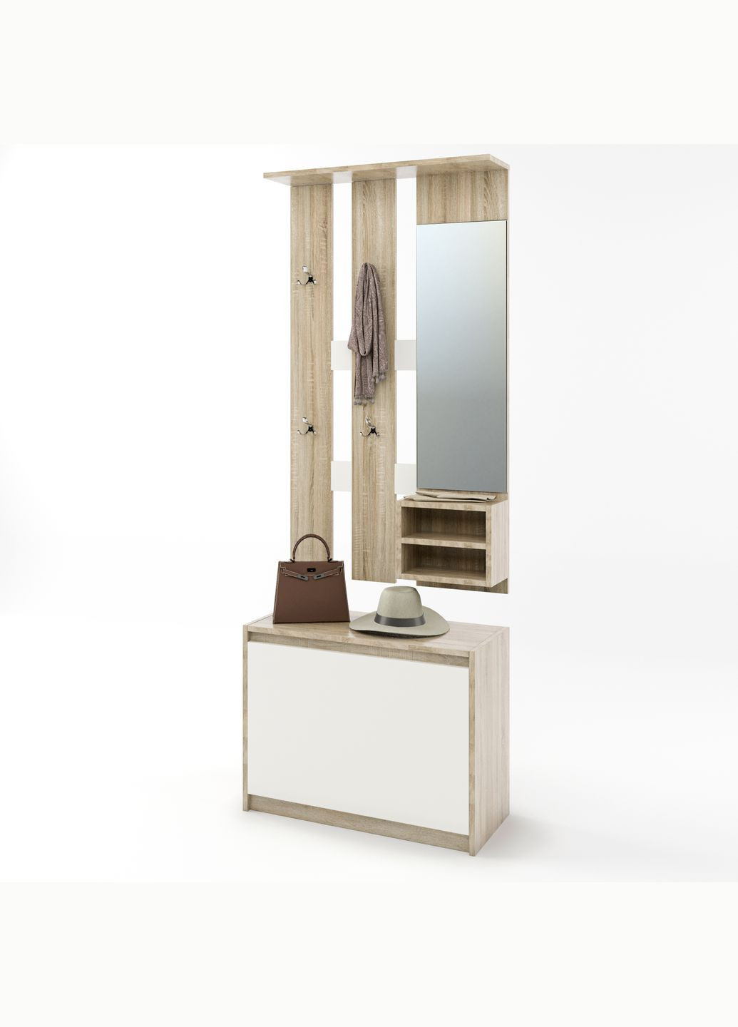 Прихожая для дома Микс сонома/белый (EVR-2181) Еверест (324066597)