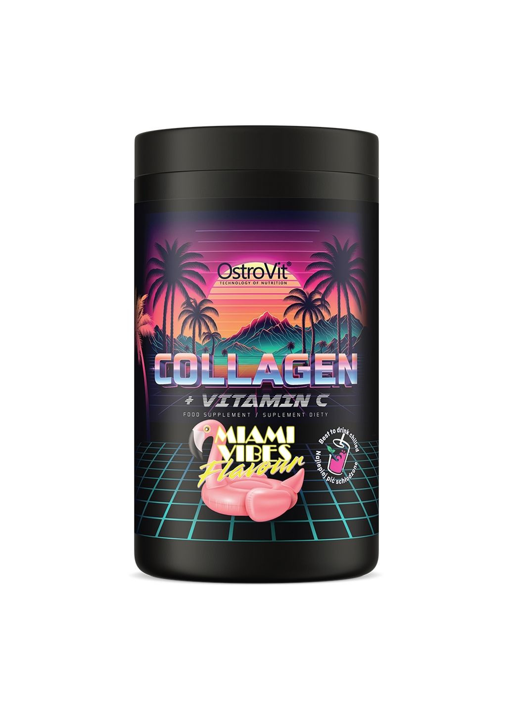 Препарат для суставов и связок Collagen + Vitamin C, 400 грамм Miami Vibes Ostrovit (293479206)