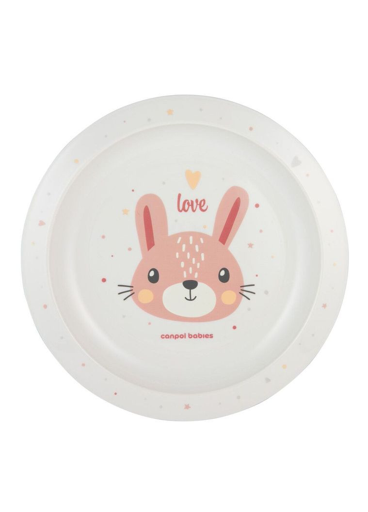 Тарелка пластиковая Cute Animals, розовий () Canpol Babies 4/411_pin2 (336330344)
