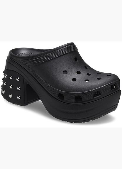 Черные женские кроксы siren studded clog m5w7-37-24 см black 209017 Crocs