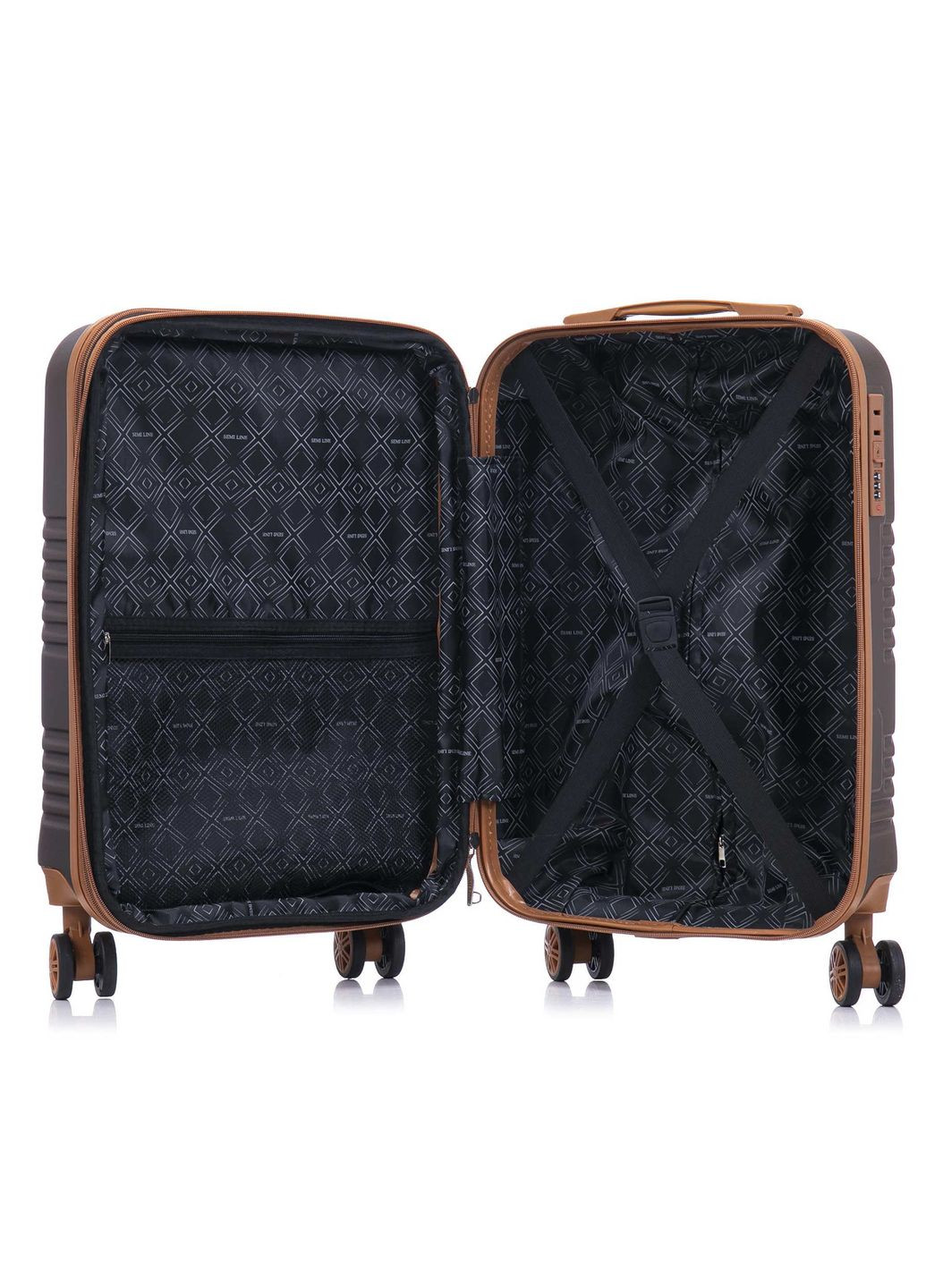 Чемодан маленький для ручной клади 20" (S) ABS-Plastic Brown (T5850-1) Semi Line (352690806)