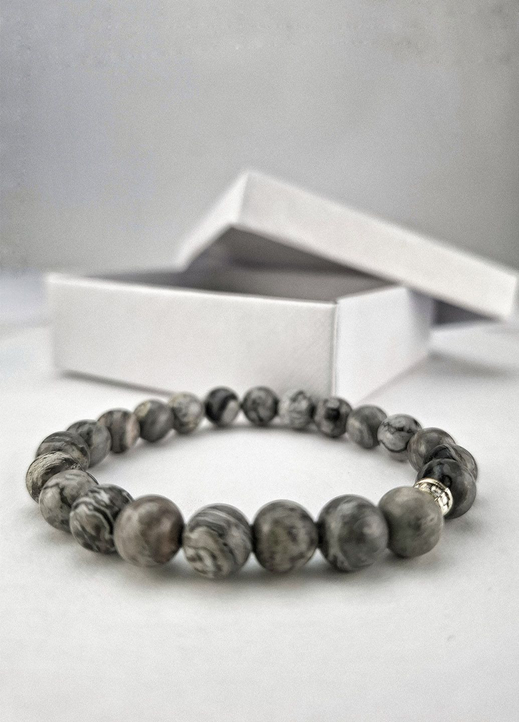 Браслет натуральний камінь яшма 8мм Luvete (324213465)