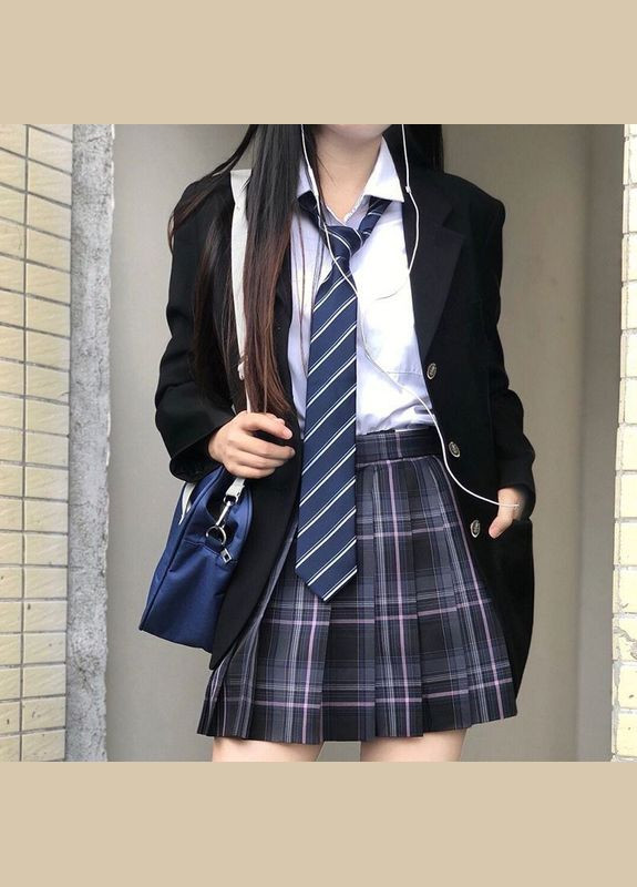 Жакет на подростка классический прямой двубортный на подкладке однотонный 122-128 (XS) No Brand (335414002)