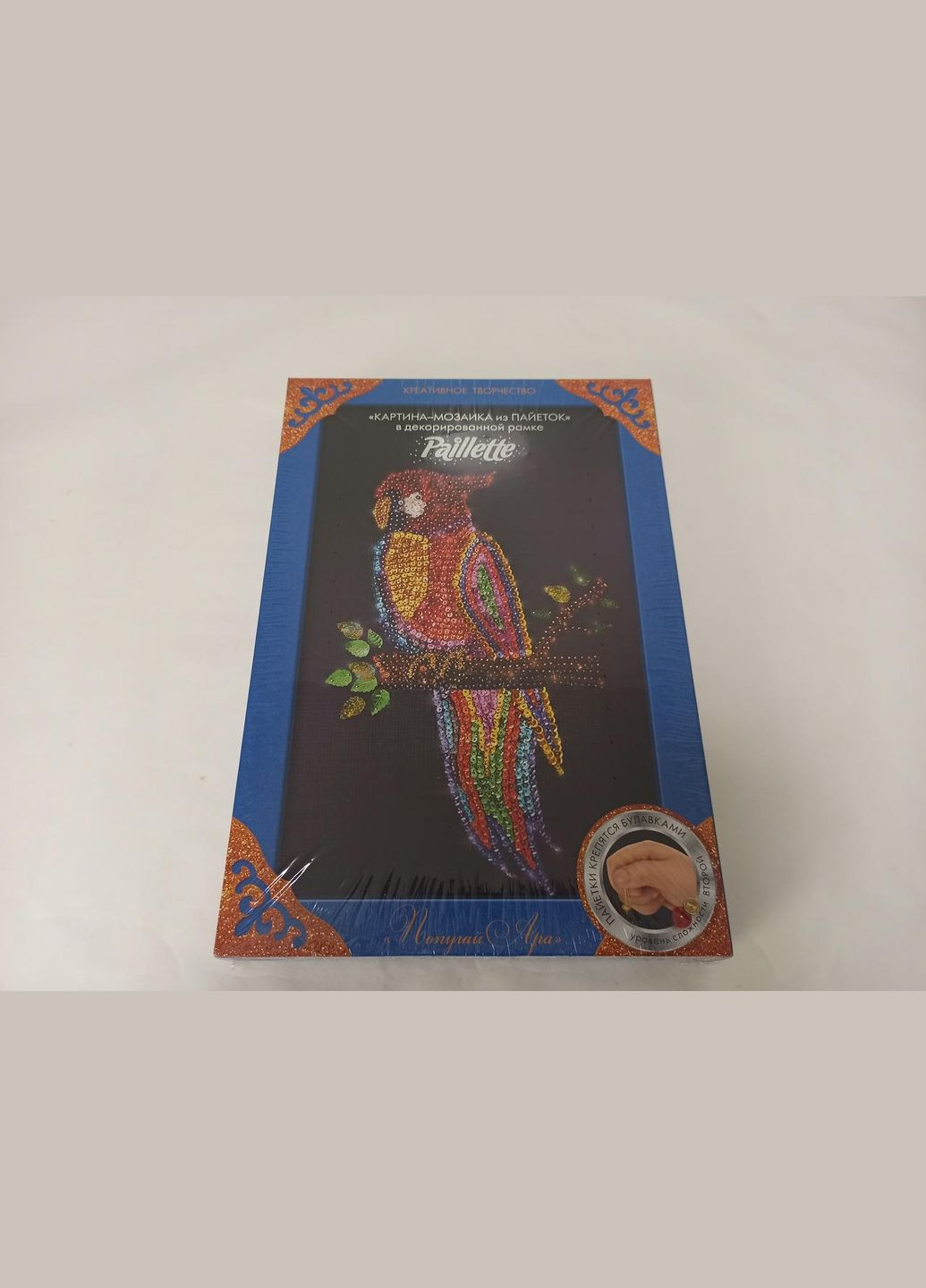 Мозаика из паеток "Попугай Ара", облака, экзотика, дерево, ягоды, ночь в коробке 4x25x37 Danko Toys (294909467)