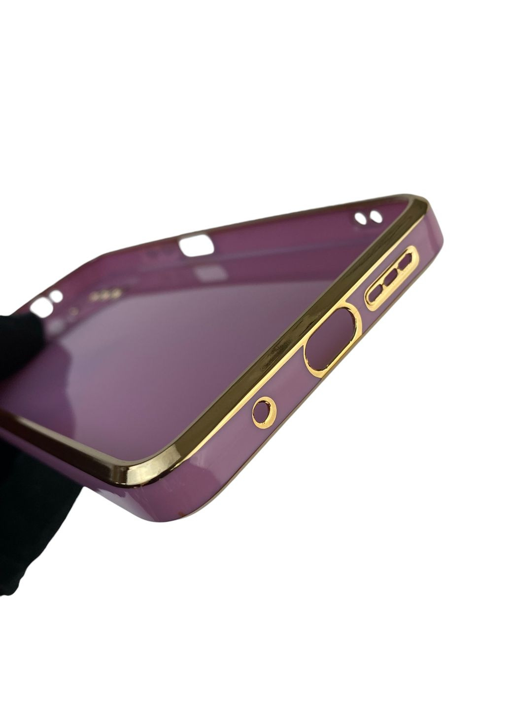 Чохол для Poco M3 з кільцем-підставкою із золотою окантовкою на сяомі поко м3 чорничний gs1 Xiaomi (366236457)