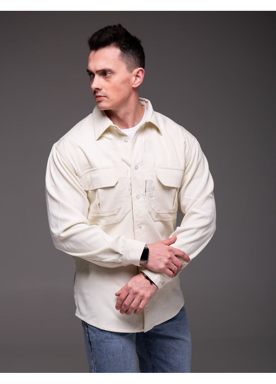 Стильна та функціональна чоловіча сорочка з щільного вельвету Vakko (349746964)