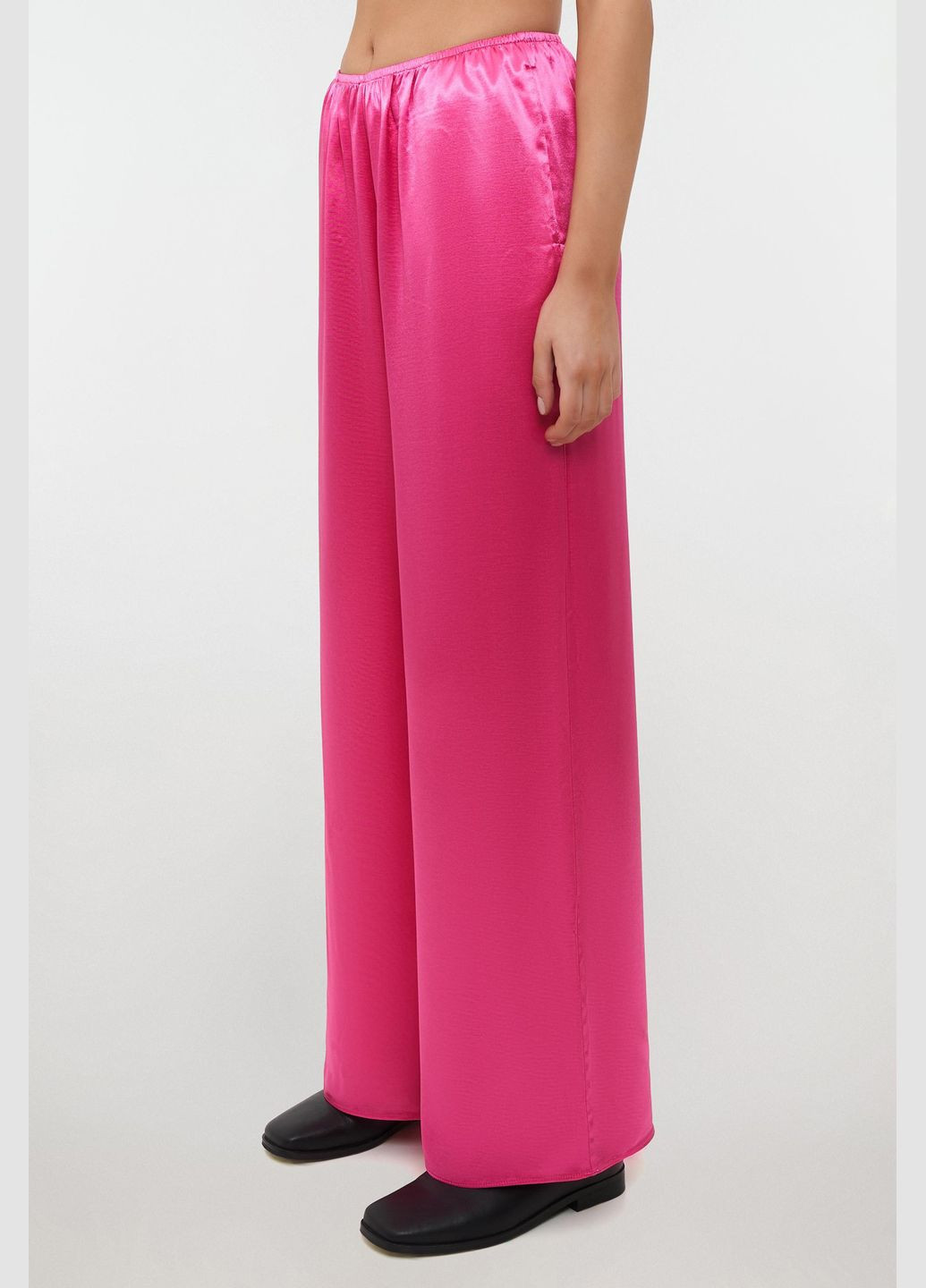 Брюки вискозные ягодного цвета FLOW Штани (313587641)