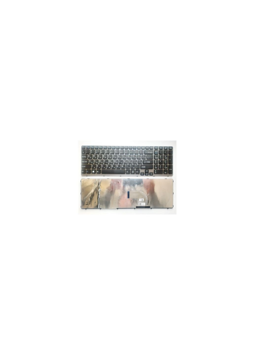 Клавиатура ноутбука (A43539) Sony sve15 (e15 series) черная с серой рамкой ua (276706402)