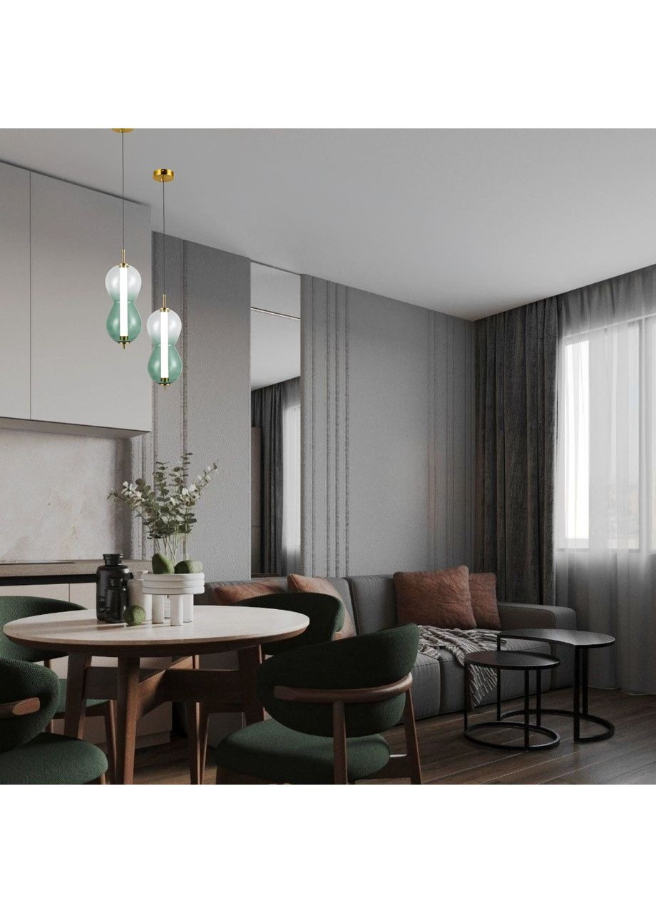 Підвіс led 5W з зеленим градієнтом (800-P3152-1led GGR) No Brand (370071988)