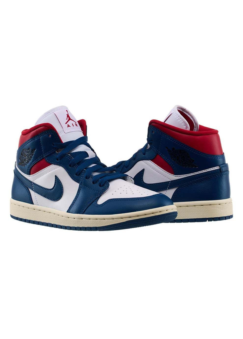 Женские Кроссовки 1 MID Разноцветный Jordan комбинированные демисезоны (367588535)