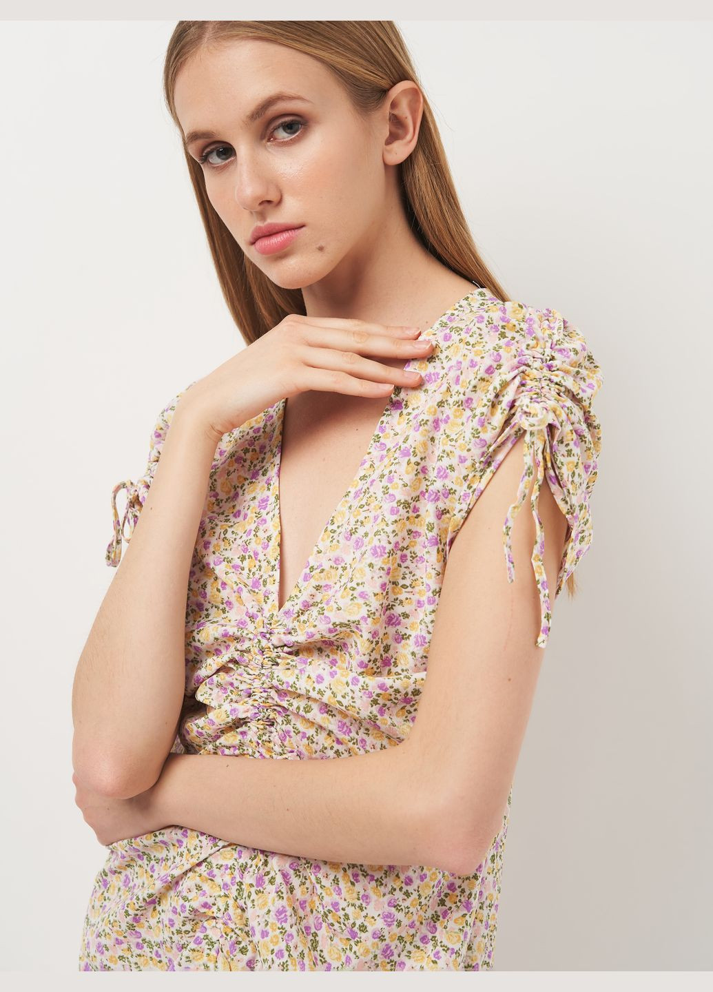 Сиреневое повседневный платье CUPSHE с цветочным принтом