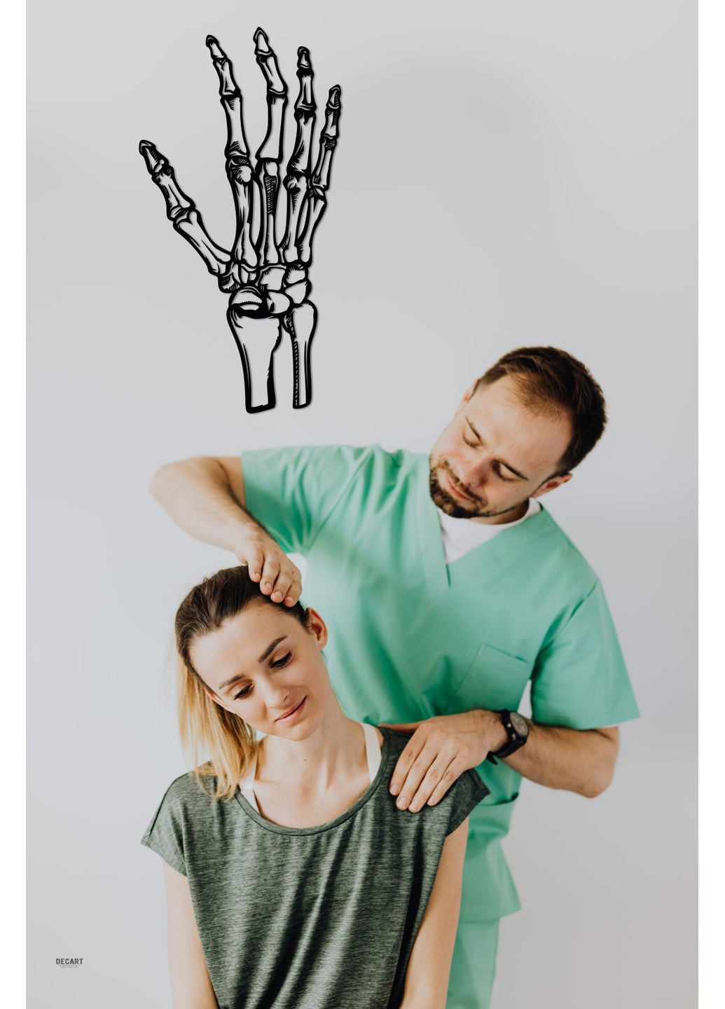 Дерев'яне панно декор для кабінету лікаря, будинку «Пензель» 70х36 см Decart (360613241)