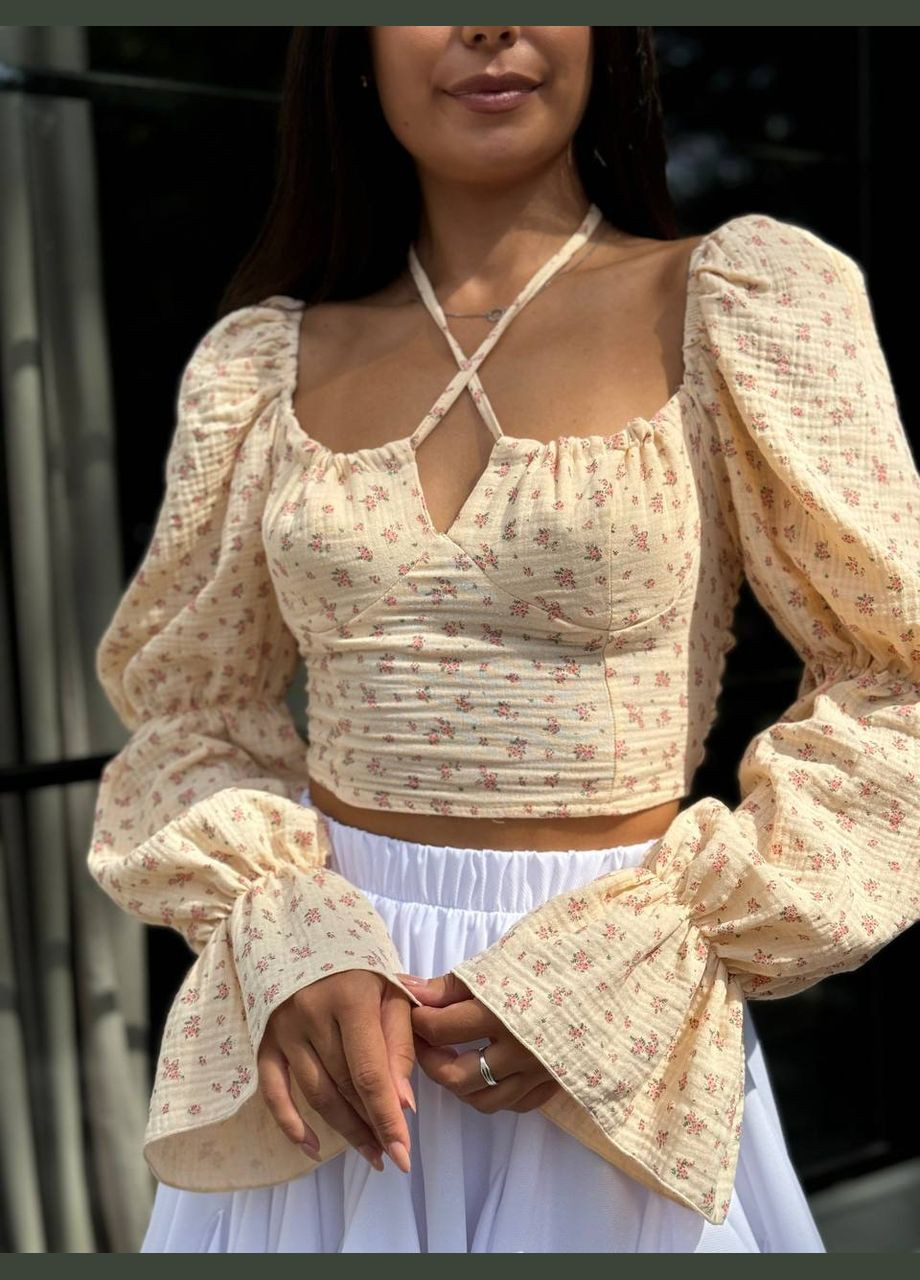 Бежевая женская блузка FINO Mode