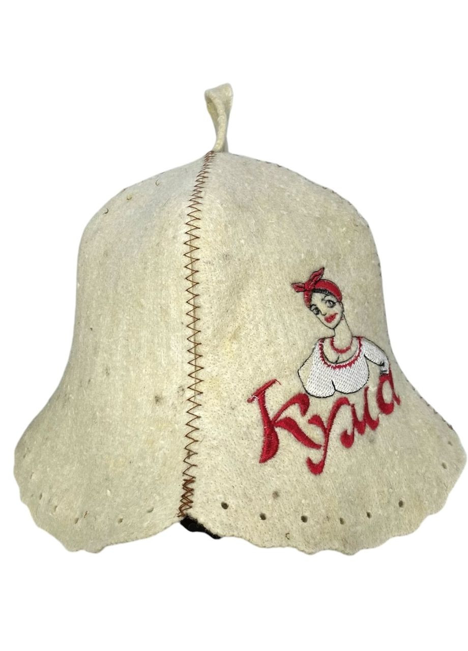 Шапка для бані та сауни з вовни кума жіночка No Brand (371276182)