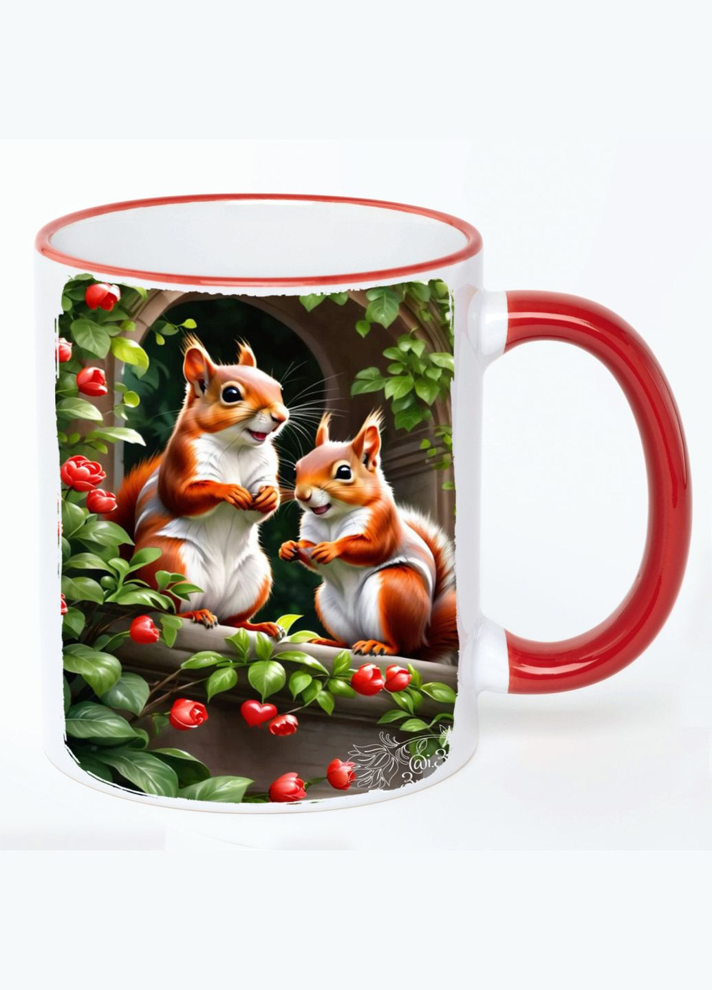 Чашка з дитячим малюнком (кухоль, кухоль) #0259 Біла з Червоною ручкою 330 мл No Brand (322715525)