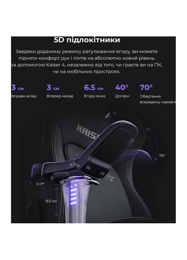 Крісло Kaiser 4 Size XL Black Linen Fabric (AD12YDDC-XLL-20-B-CF) Anda Seat (308020000)