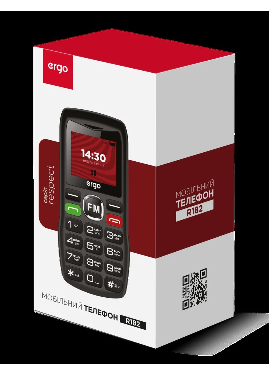 Мобильный телефон R182 Dual Sim черный (7137268) Ergo (389236532)