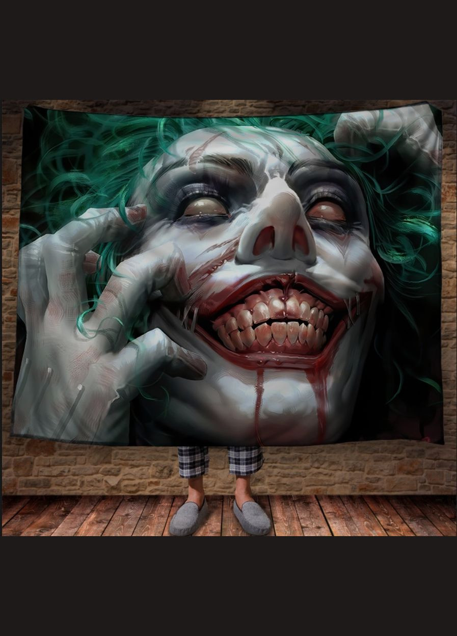 Плед з 3D принтом Джокер посмішка Перша Креативна мануфактура PERFECTUS Плед (301870298)