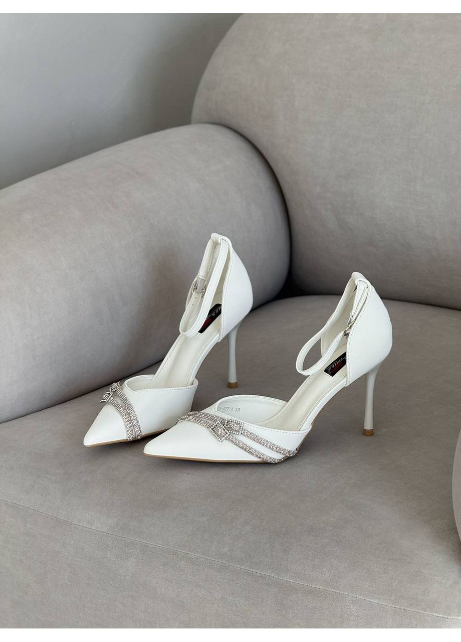 No Brand Стильні жіночі туфлі білий з текстиль, — всесезон (353310907)