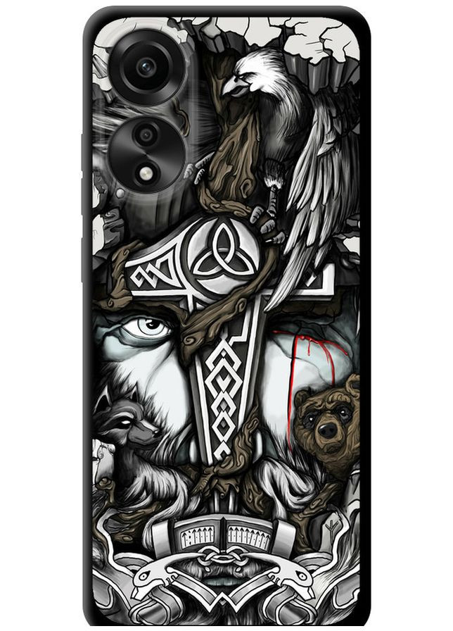 TPU чохол 'Тату Вікінг' для Endorphone Oppo A78 4G (267148030)