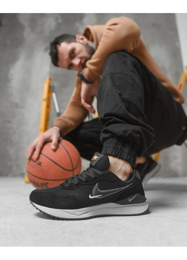 Черные летние мужские кроссовки nk black No Brand