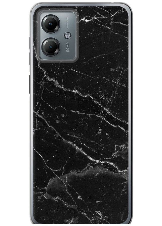 Силіконовий чохол 'Чорний мармур v2' для Endorphone Motorola Moto G14 (316647168)