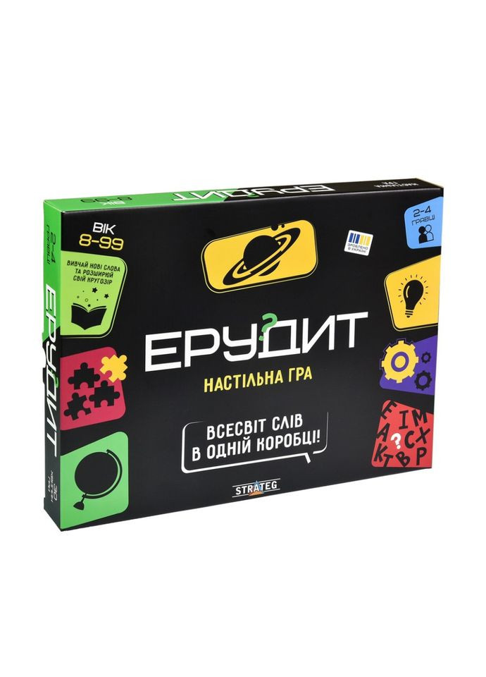 Настільна гра “Ерудит” 30451 ігрове поле, набір фішок-літер Strateg (367970735)