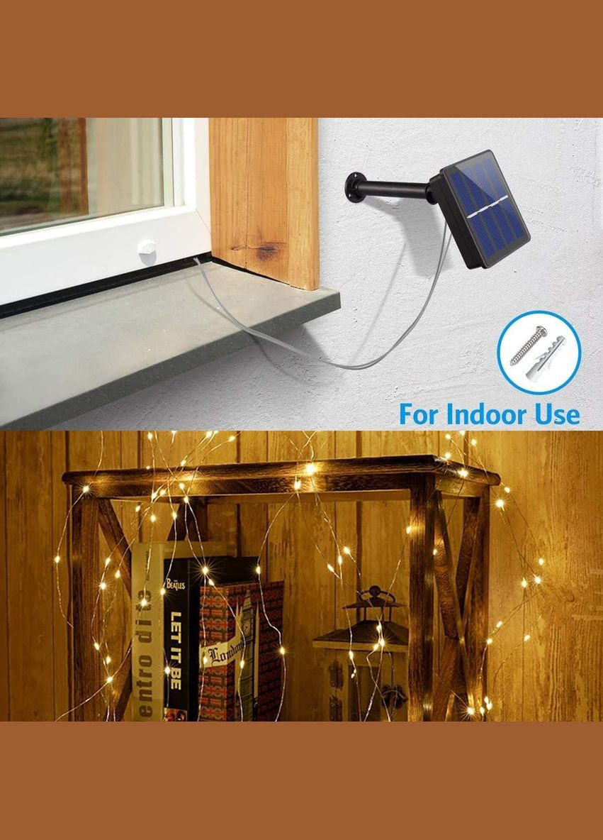 Сонячна гірлянда Oreunik 240 LED (2x120), 20м, тепле світло, 8 режимів, IP65, для саду, весілля, Нового року No Brand (338193358)