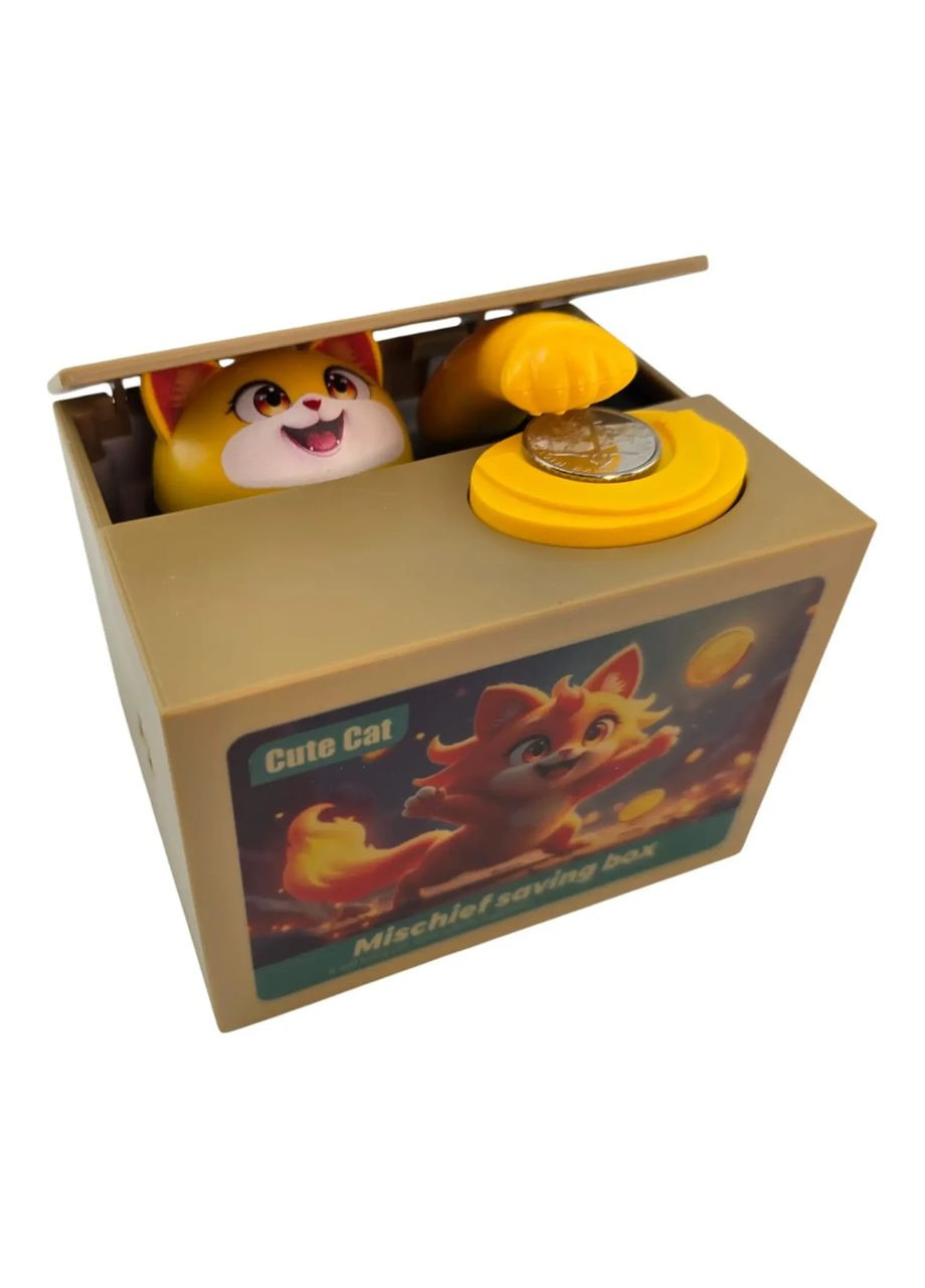 Интерактивная копилка "Котенок" на батарейках (12 х 10 х 9 см) No Brand (365875573)