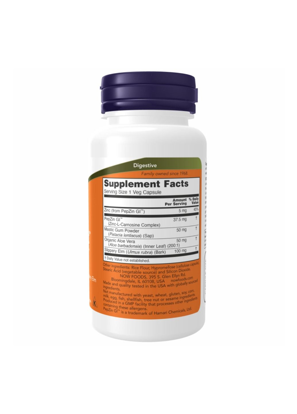 Добавка Gastro Comfort With Pepzin Gi - 60 vcaps Now Foods (280899594)