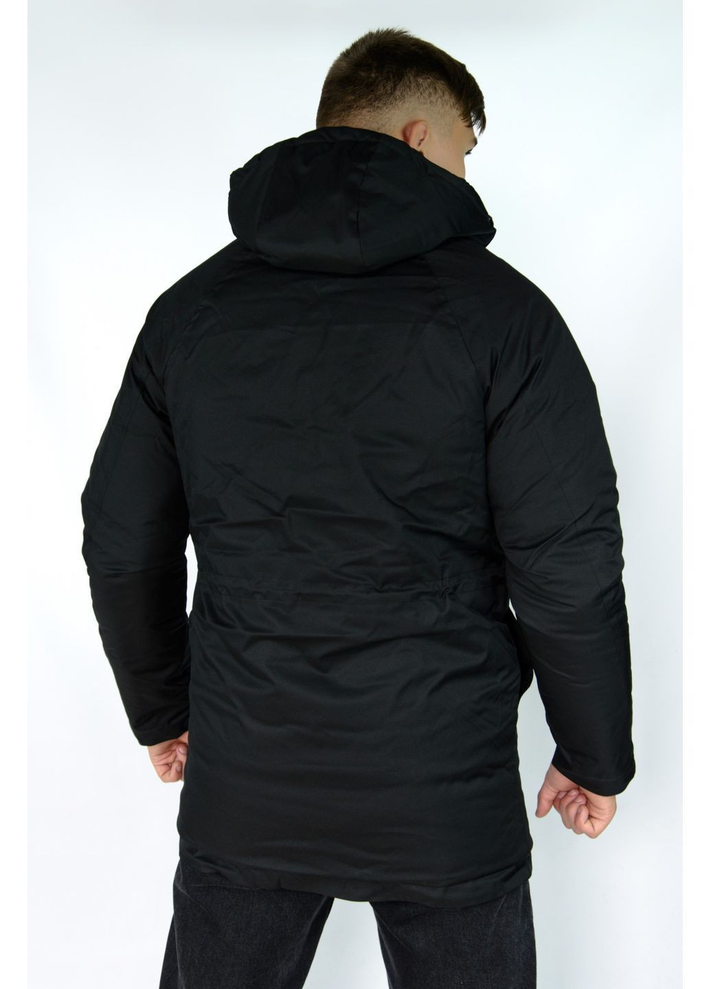 Чорна зимня куртка парка зимова чоловіча добре відштовхує воду і відмінно зберігає тепло No Brand