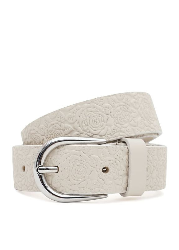 Шкіряний жіночий ремінь 110v1genw92-c Бежевий Borsa Leather (302971980)