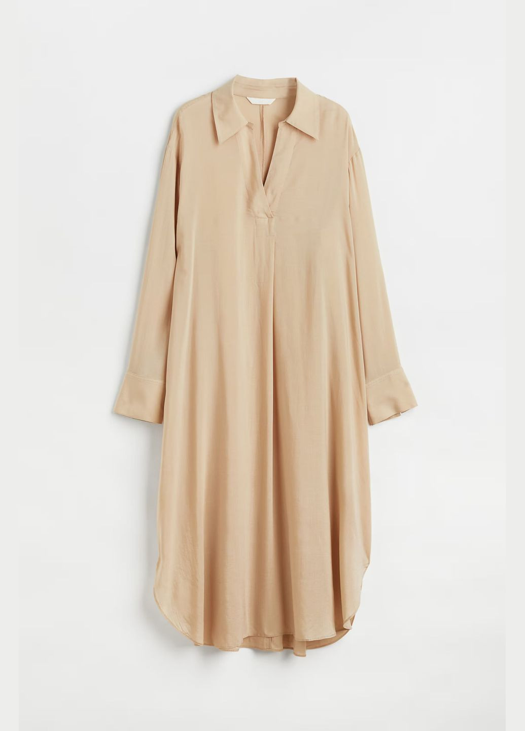 Бежева кежуал сукня-поло H&M однотонна